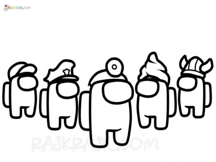 Амонг Ас Картинки Раскраски