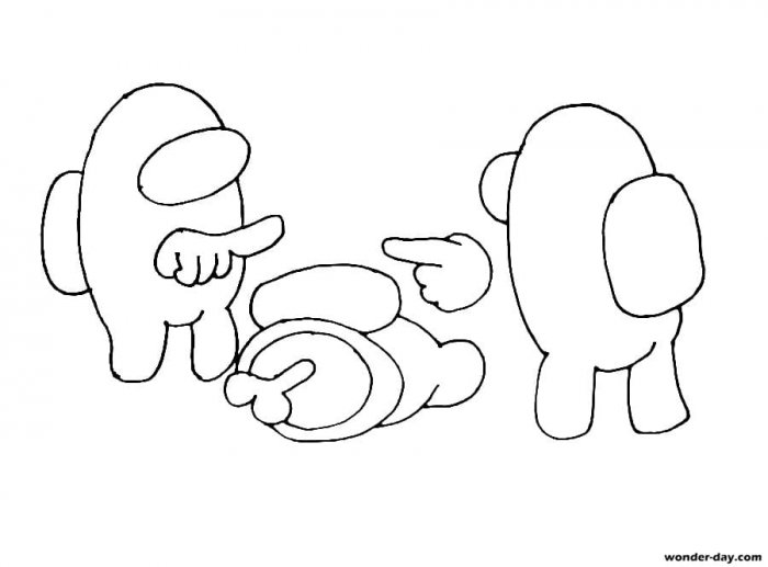 Амонг Ас Картинки Раскраски