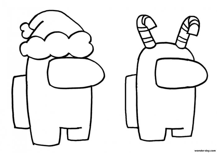 Амонг Ас Черно-белые картинки