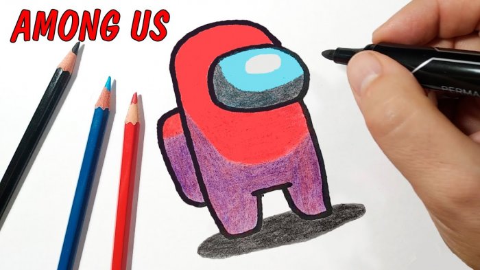 Игра Амонг Ас рисунки для срисовки