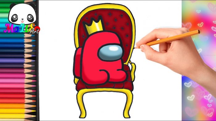 Игра Амонг Ас рисунки для срисовки