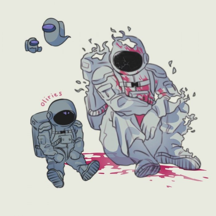 Рисунки Among Us Космонавты